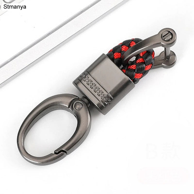 Hand-Woven Leather Keychain