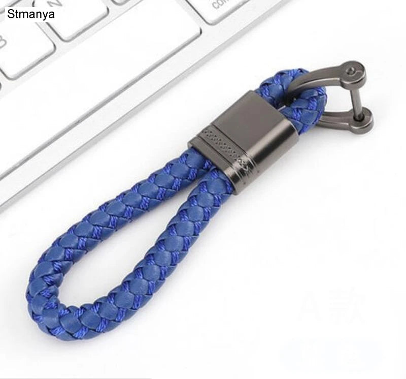 Hand-Woven Leather Keychain