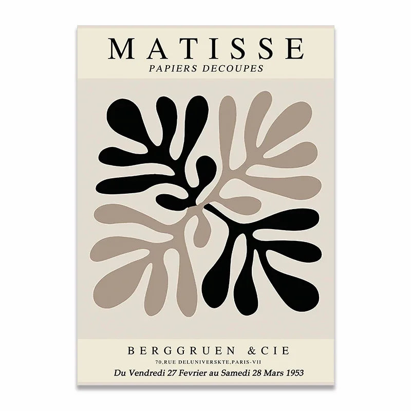 Scandinavian Abstract Matisse Poster – Minimalist Canvas Wall Art