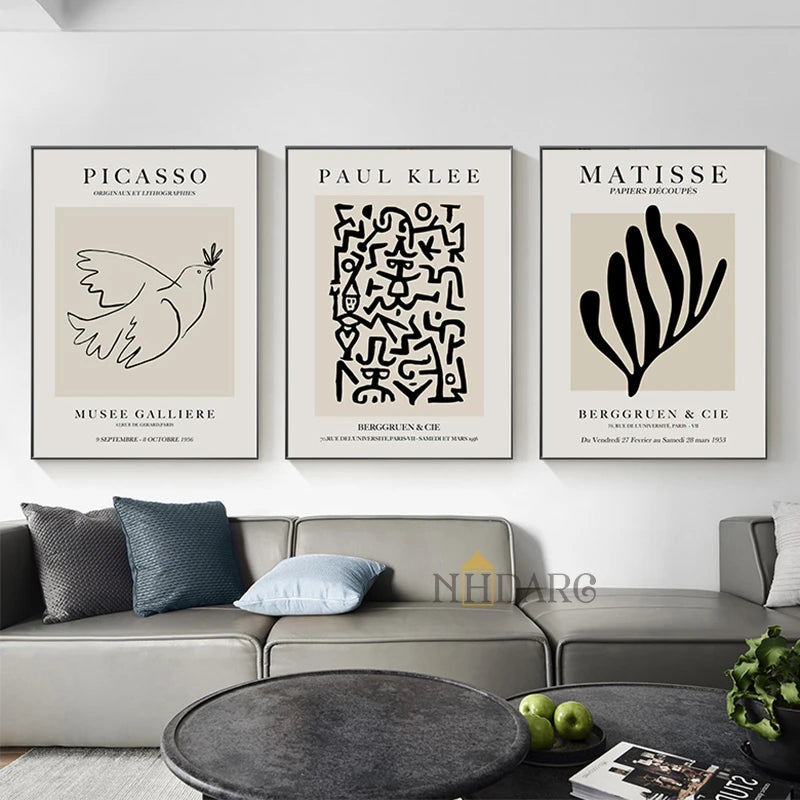 Scandinavian Abstract Matisse Poster – Minimalist Canvas Wall Art