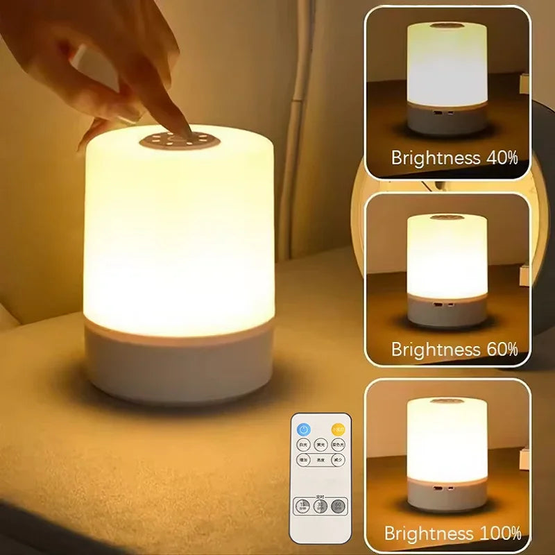 Touch LED Bedside Lamp – Dimmable & Rechargeable Night Light