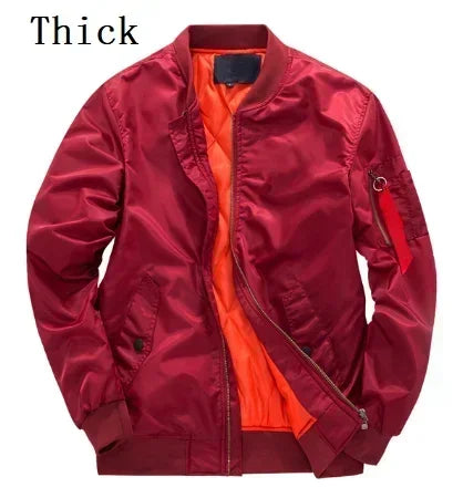 Men’s MA1 Pilot Bomb Jacket – Thickened Military Baseball Style