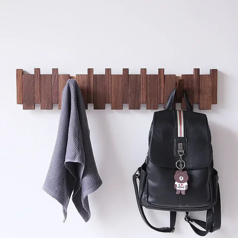 Wall-mounted Solid Wood Coat Rack