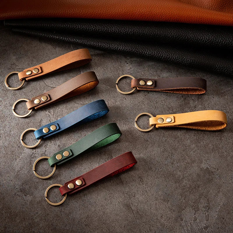 Classic Vintage Men’s Leather Keychain