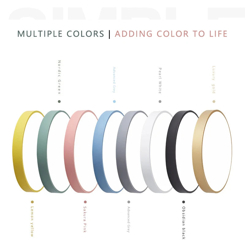Macaron LED Ceiling Light – Nordic Minimalist Ultra-Thin Design