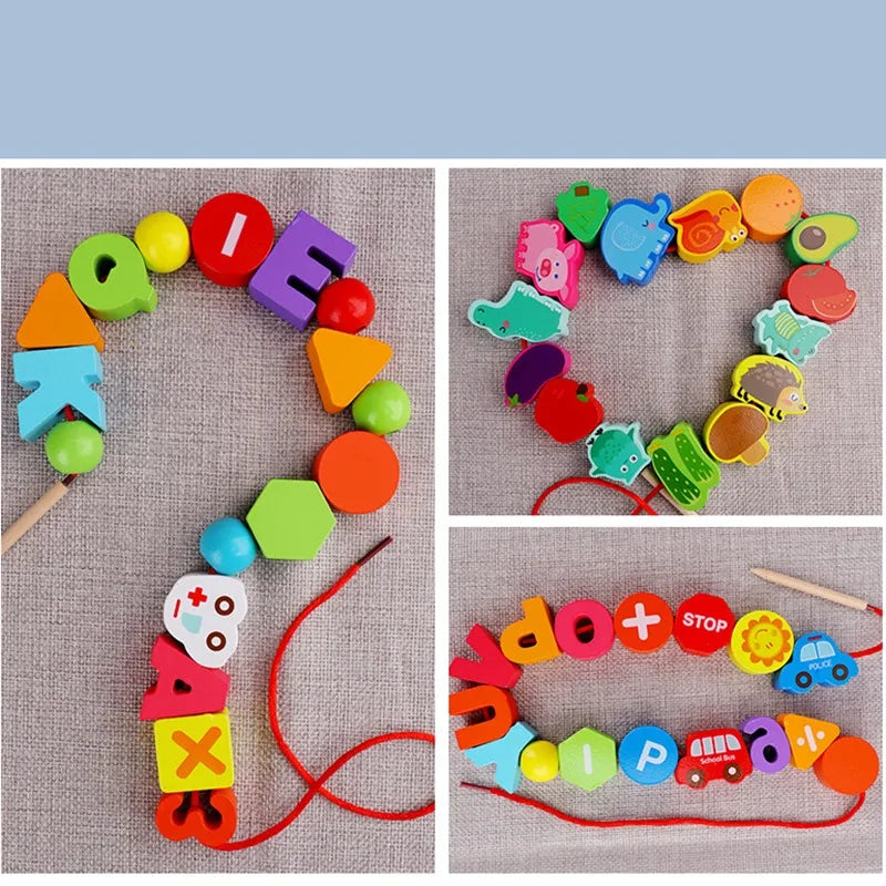 Wooden Threading Beads Toy