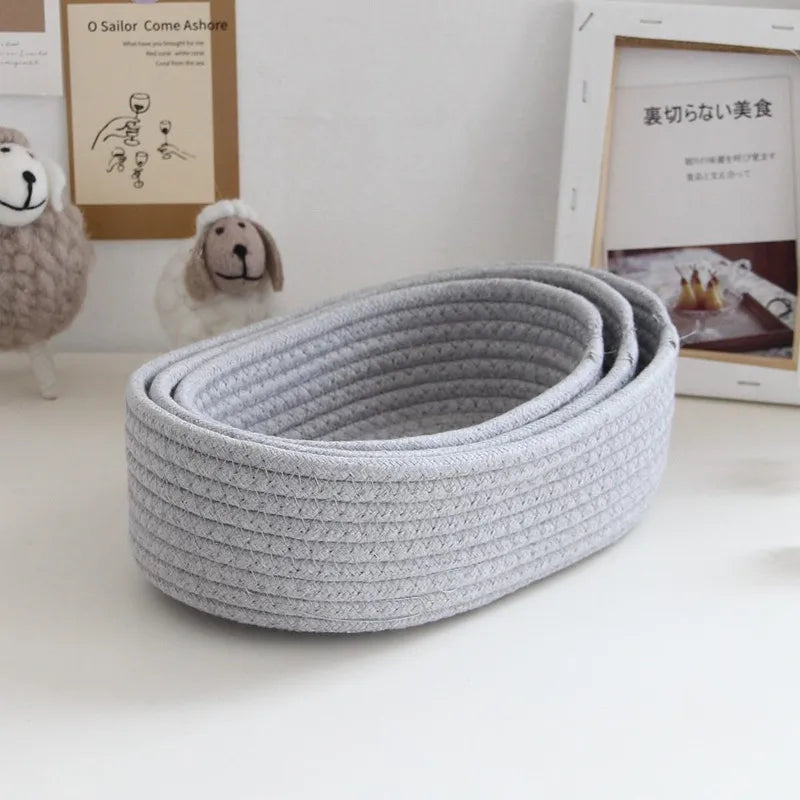 Nordic Cotton Rope Woven Storage Baskets