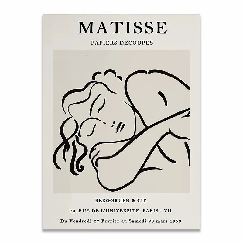 Scandinavian Abstract Matisse Poster – Minimalist Canvas Wall Art