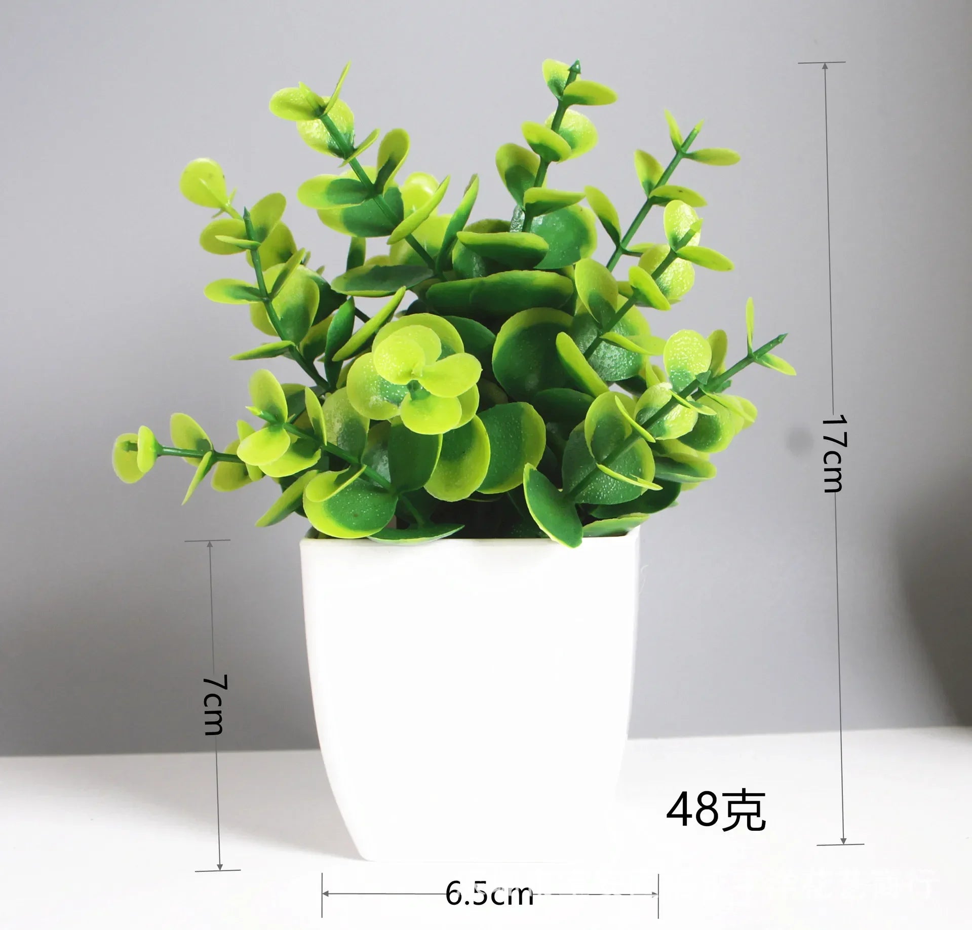 Artificial Green Bonsai – Eucalyptus Fake Potted Plant for Home, Office, or Garden Decoration