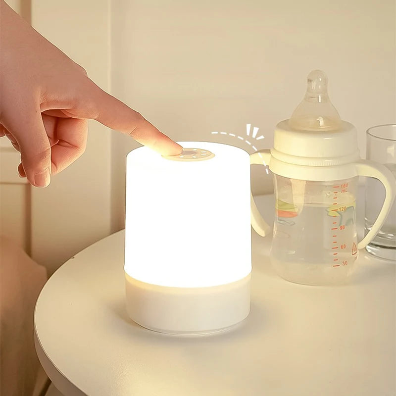 Touch LED Bedside Lamp – Dimmable & Rechargeable Night Light