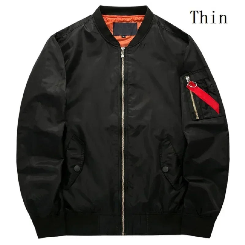 Men’s MA1 Pilot Bomb Jacket – Thickened Military Baseball Style