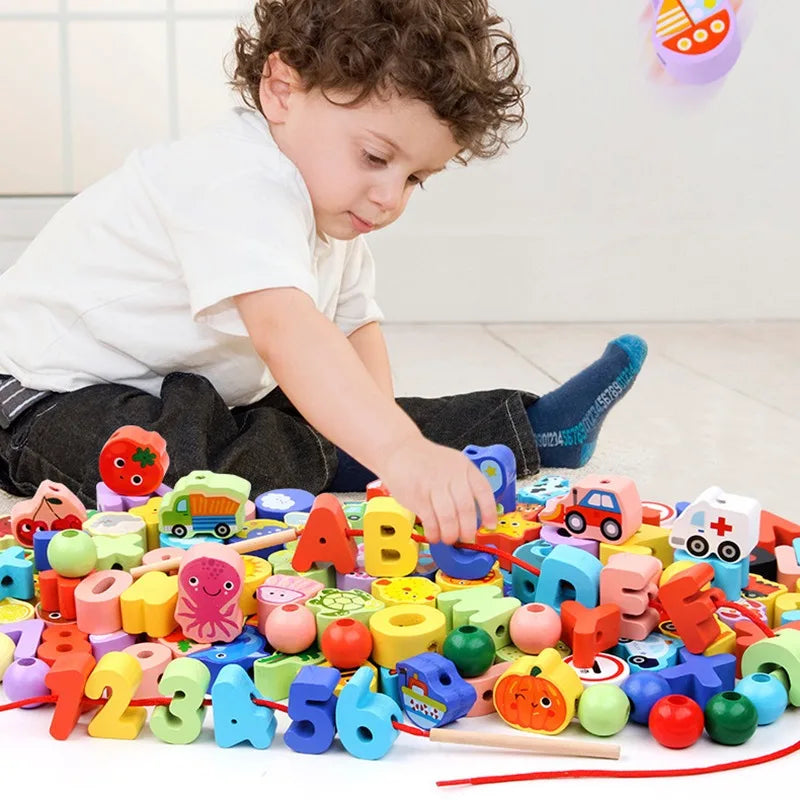 Wooden Threading Beads Toy