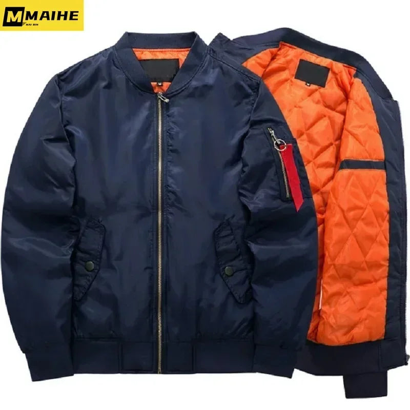 Men’s MA1 Pilot Bomb Jacket – Thickened Military Baseball Style