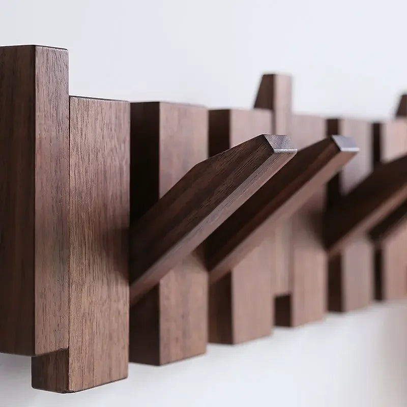 Wall-mounted Solid Wood Coat Rack
