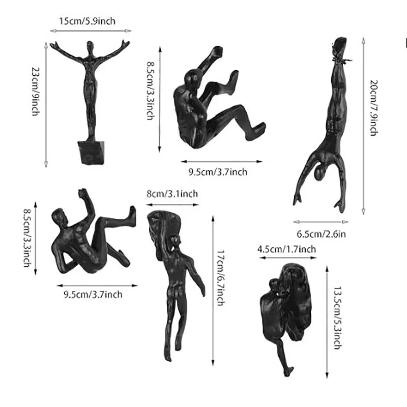 Athlete Rock Climbing Man Resin Wall Sculpture