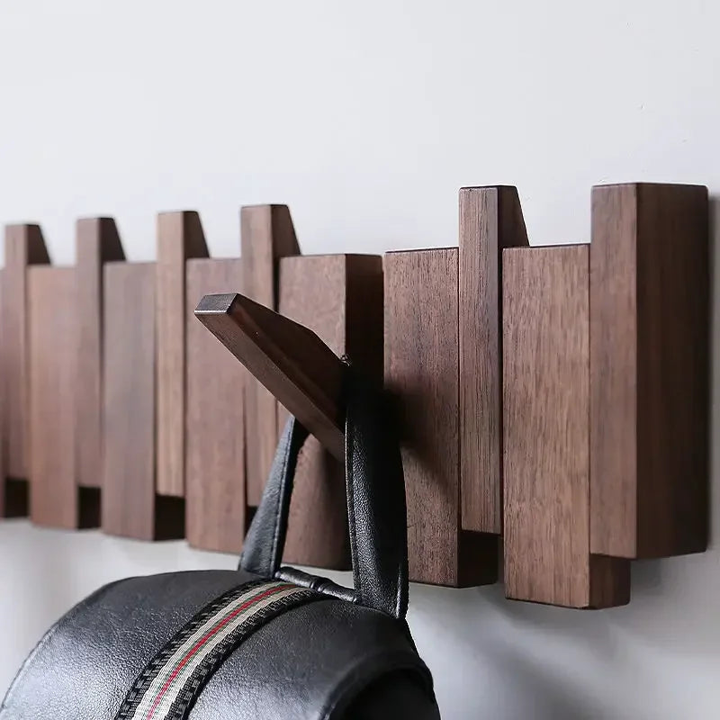 Wall-mounted Solid Wood Coat Rack