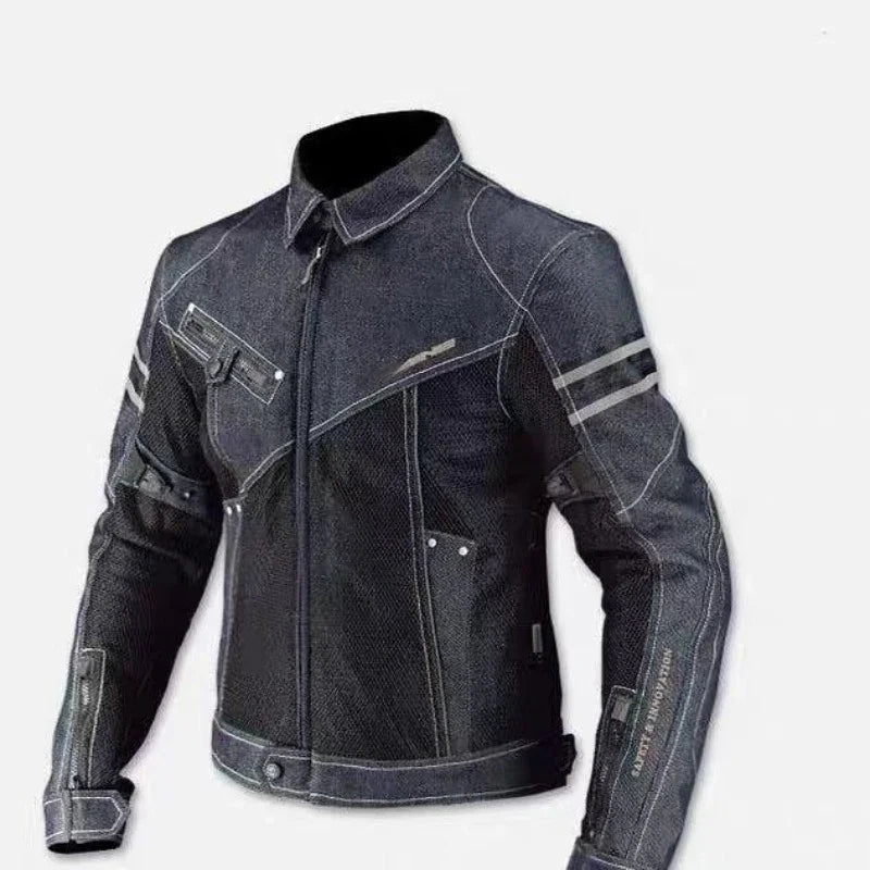 KOMINE JK006 Motorcycle Jacket – Breathable Denim Mesh High-Performance Riding Jacket