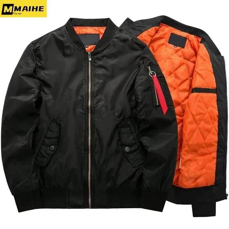 Men’s MA1 Pilot Bomb Jacket – Thickened Military Baseball Style