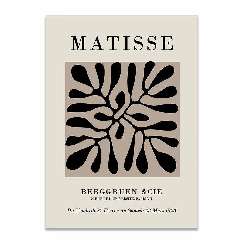 Scandinavian Abstract Matisse Poster – Minimalist Canvas Wall Art