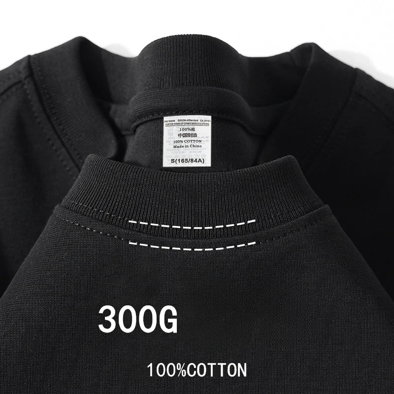 Unisex 300g Heavyweight Cotton T-shirt – Minimalist, Durable & Timeless
