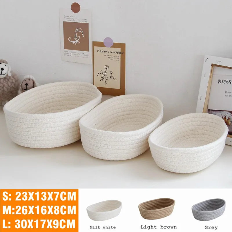 Nordic Cotton Rope Woven Storage Baskets