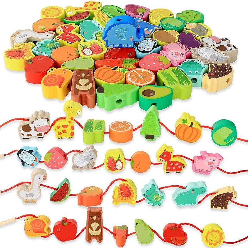 Wooden Threading Beads Toy