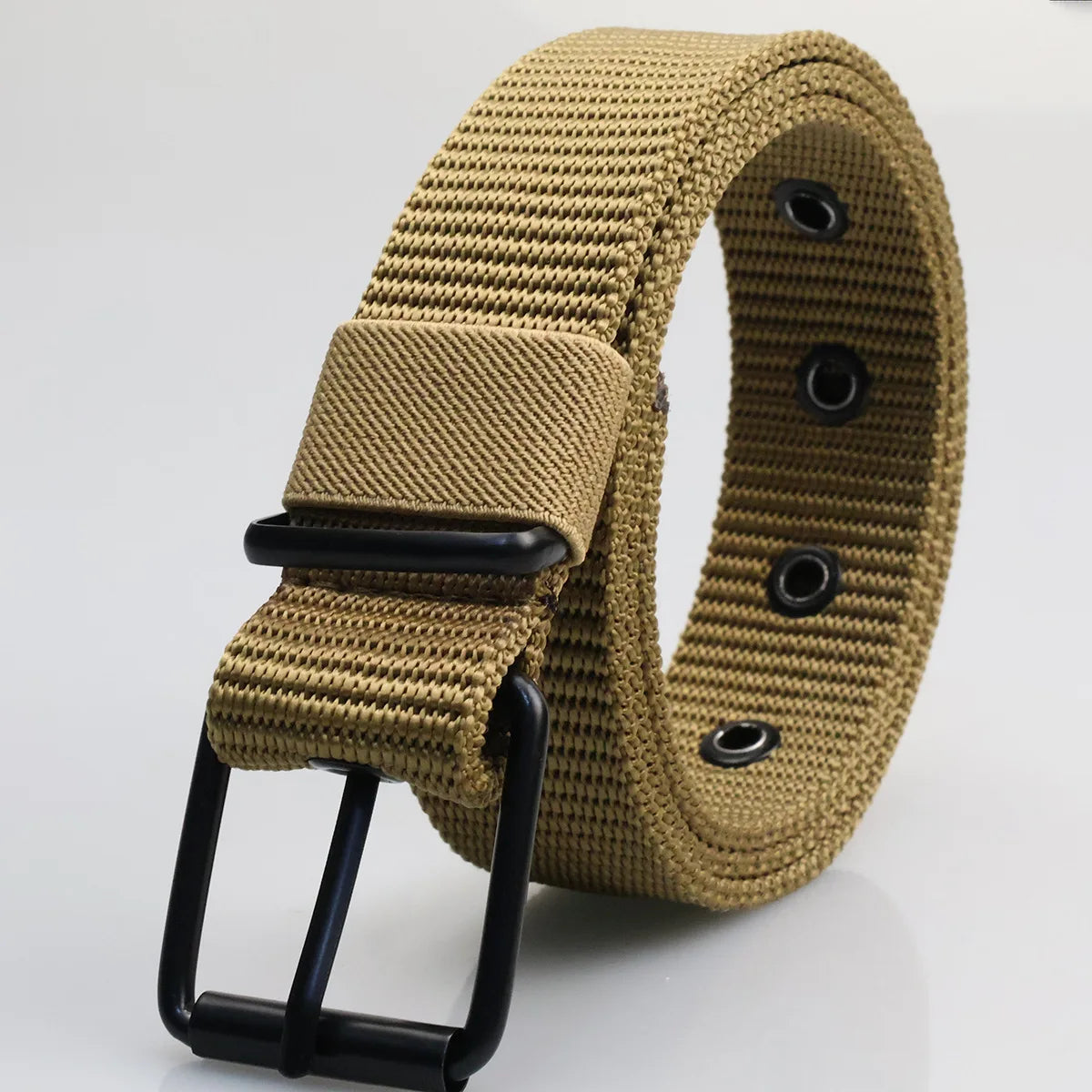 Men’s Canvas Belt with Metal Pin Buckle