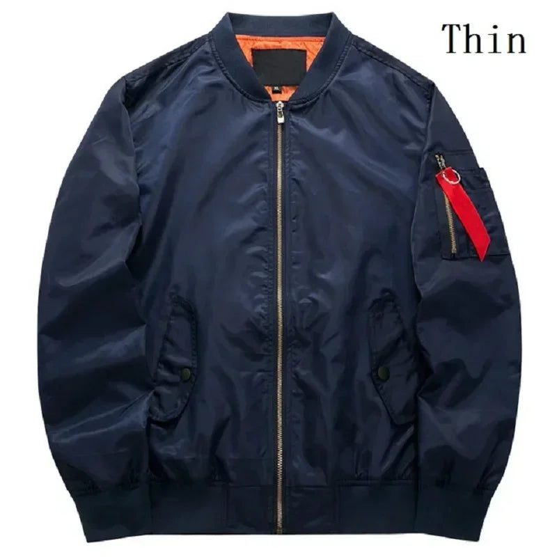 Men’s MA1 Pilot Bomb Jacket – Thickened Military Baseball Style