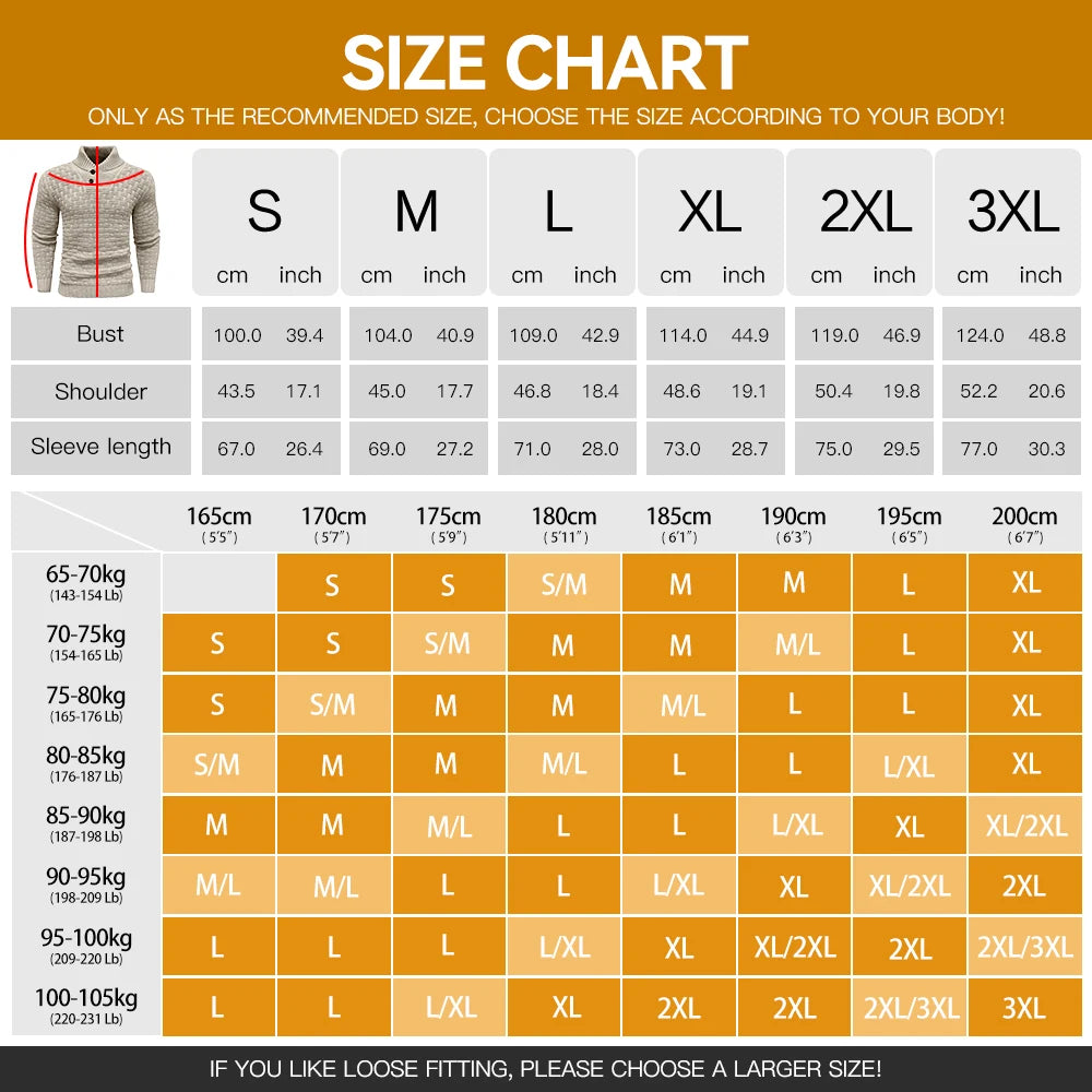 Men’s Winter Knitted Sweater – Soft, Warm & Textured Crew Neck Pullover