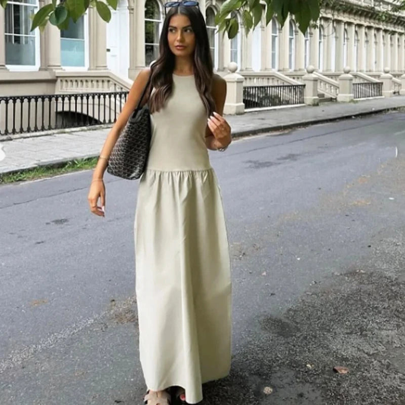Elegant Long Dress – Sleeveless Casual Party Maxi Dress for Women