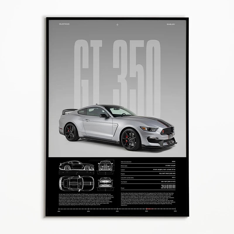 Black & White Classic Cars Poster – Vintage Canvas Wall Art
