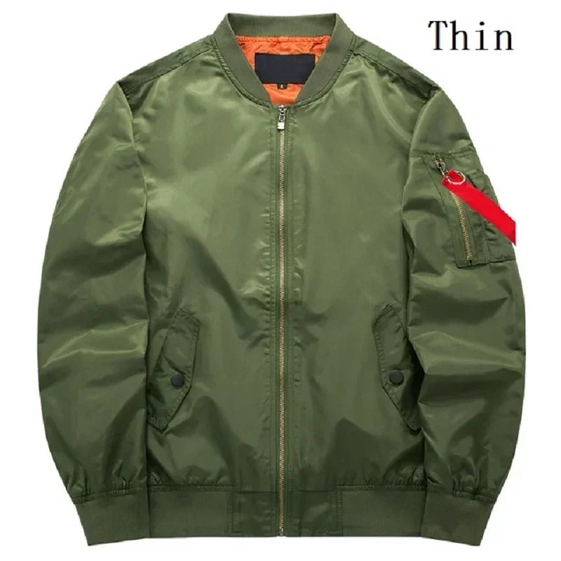 Men’s MA1 Pilot Bomb Jacket – Thickened Military Baseball Style