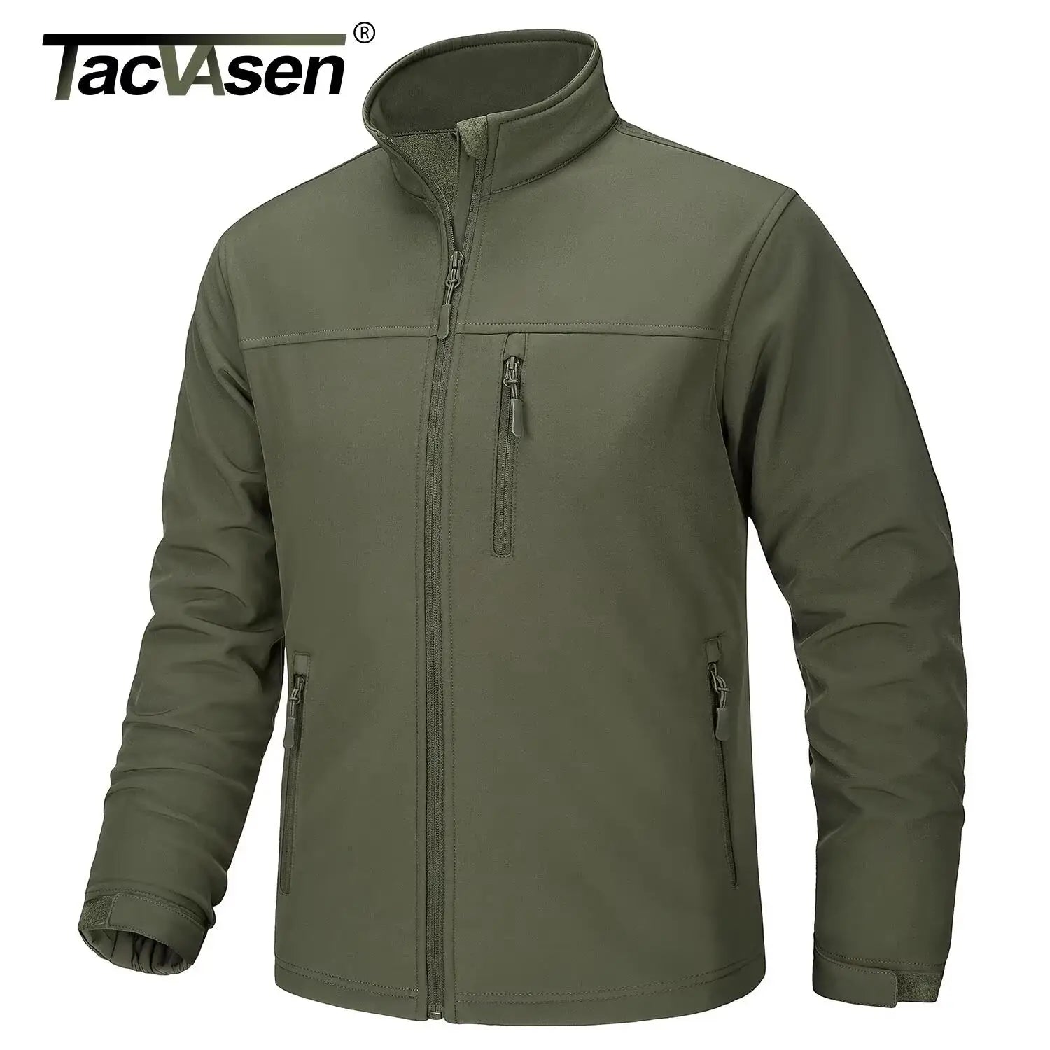 TACVASEN Men’s Waterproof Fleece Lining Windbreaker – Softshell Thermal Outdoor Jacket