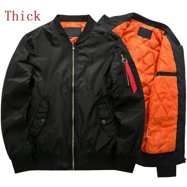 Men’s MA1 Pilot Bomb Jacket – Thickened Military Baseball Style