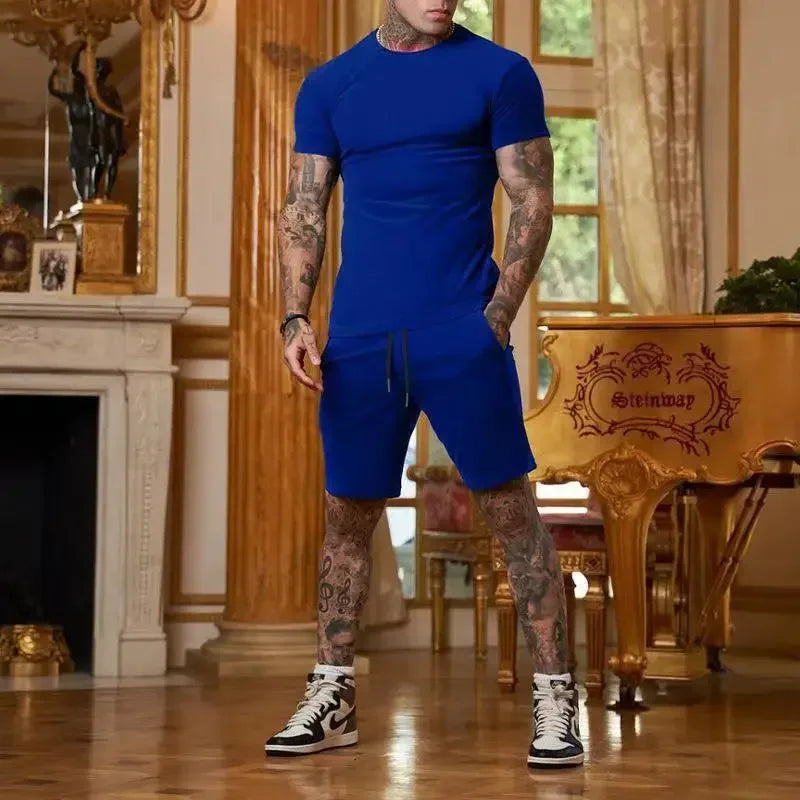2025 Men’s Breathable Sportswear Set – Quick-Dry T-shirt & Shorts