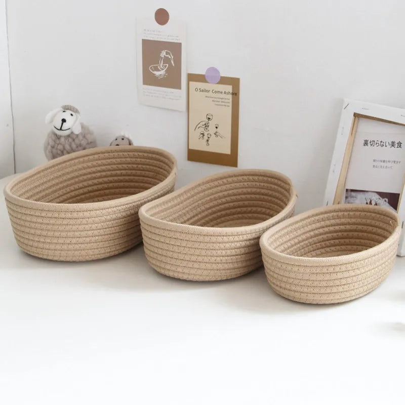 Nordic Cotton Rope Woven Storage Baskets