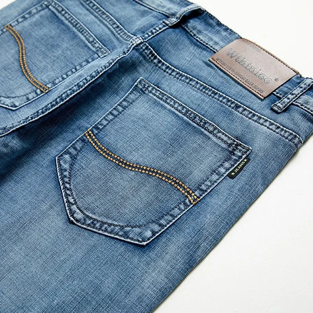 Men’s Summer Denim Shorts – Classic Stretch Straight Fit Jeans