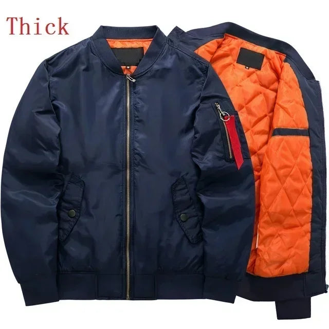 Men’s MA1 Pilot Bomb Jacket – Thickened Military Baseball Style