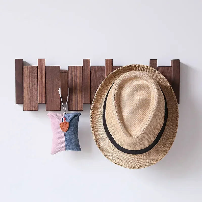 Wall-mounted Solid Wood Coat Rack