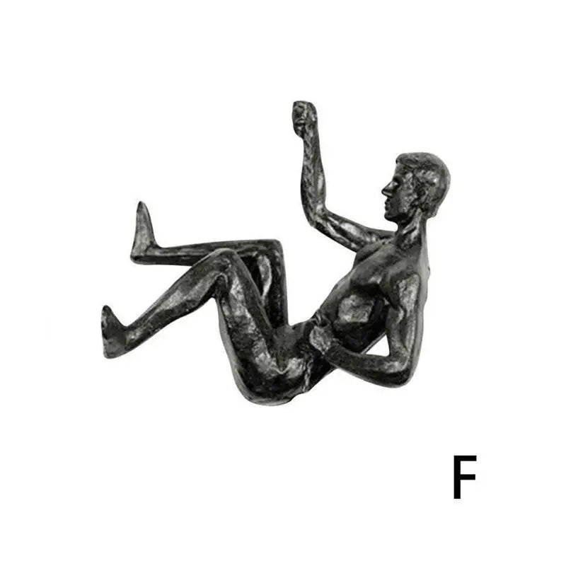 Athlete Rock Climbing Man Resin Wall Sculpture