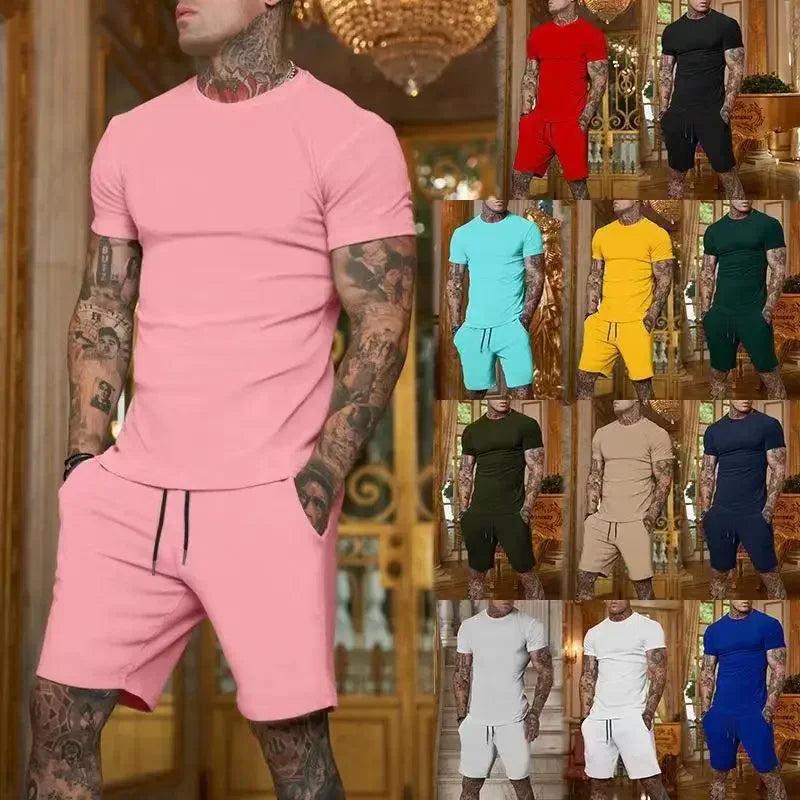 2025 Men’s Breathable Sportswear Set – Quick-Dry T-shirt & Shorts