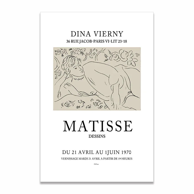 Scandinavian Abstract Matisse Poster – Minimalist Canvas Wall Art