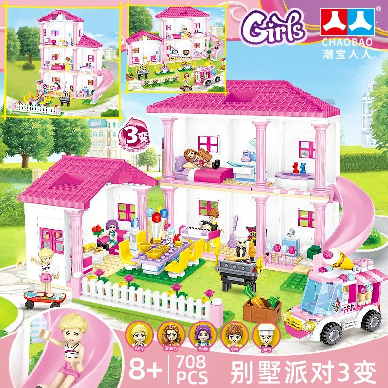 Frozen Princess Ice Castle Building Blocks Set