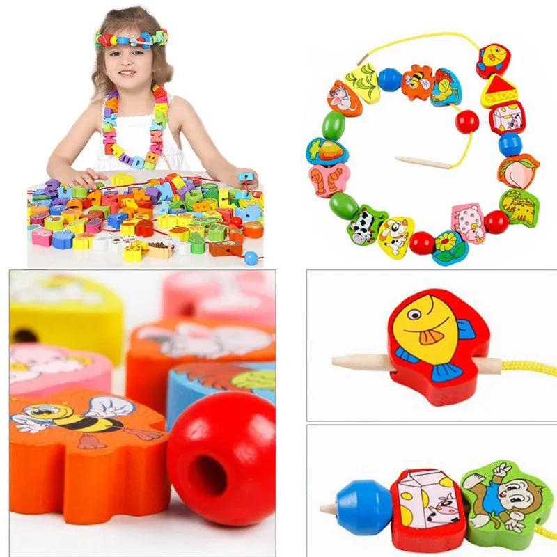Wooden Threading Beads Toy