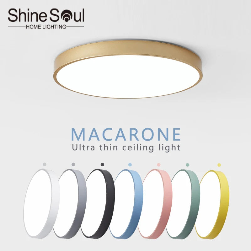 Macaron LED Ceiling Light – Nordic Minimalist Ultra-Thin Design