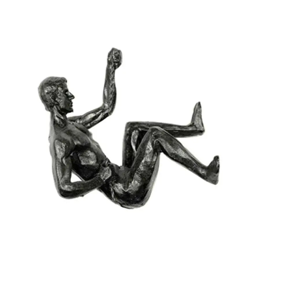 Athlete Rock Climbing Man Resin Wall Sculpture