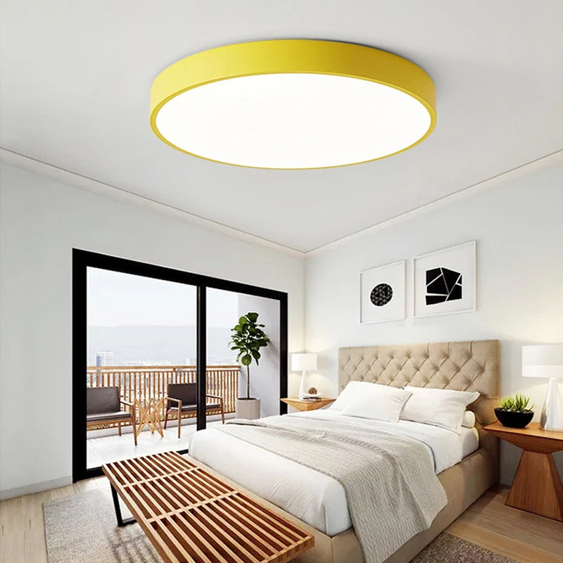 Macaron LED Ceiling Light – Nordic Minimalist Ultra-Thin Design