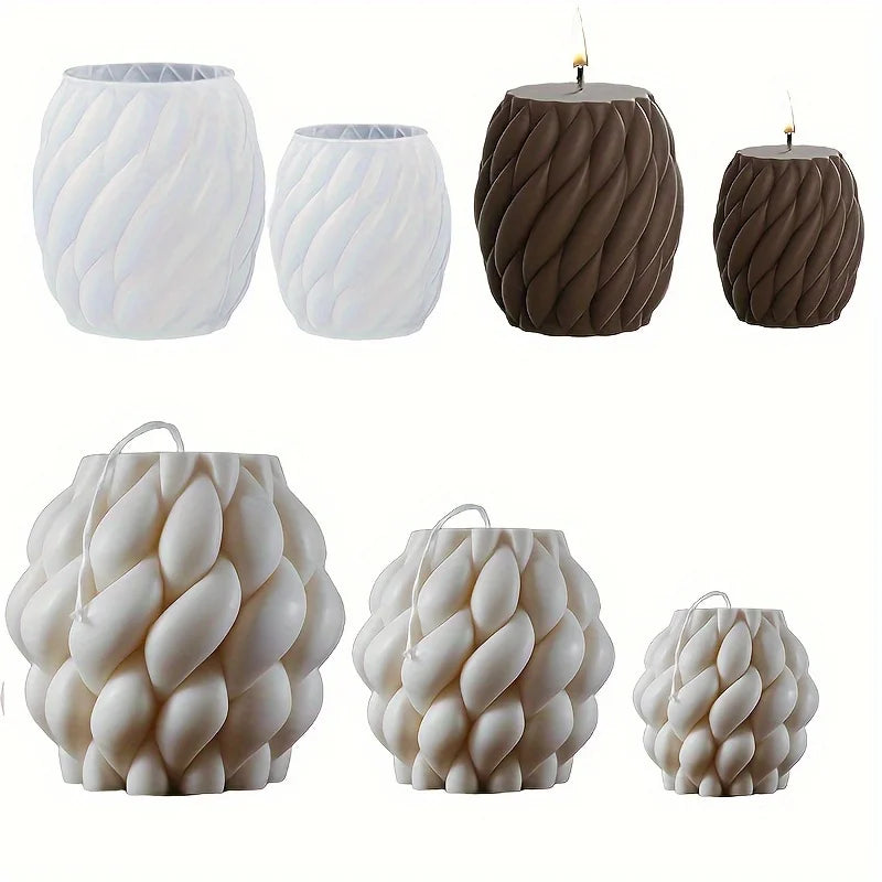 Geometric Wave Candle Mold – Modern Abstract Silicone Mold for Decorative & Aromatherapy Candles