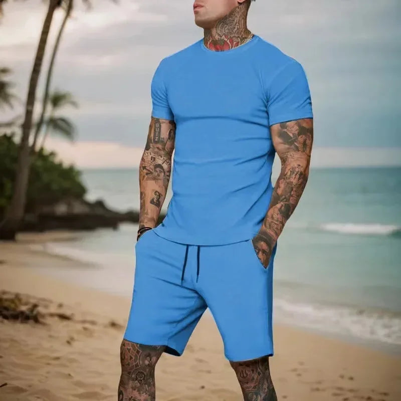 2025 Men’s Breathable Sportswear Set – Quick-Dry T-shirt & Shorts