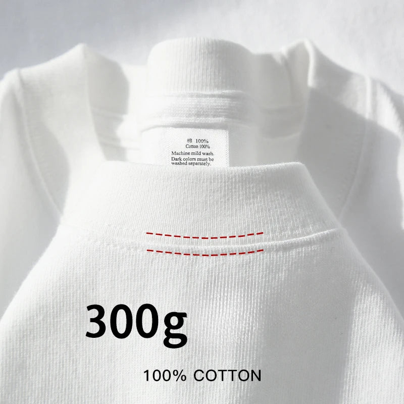 Unisex 300g Heavyweight Cotton T-shirt – Minimalist, Durable & Timeless